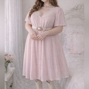 Vassarette Vintage Pink Slip Dress Nightgown Cottagecore Coquette